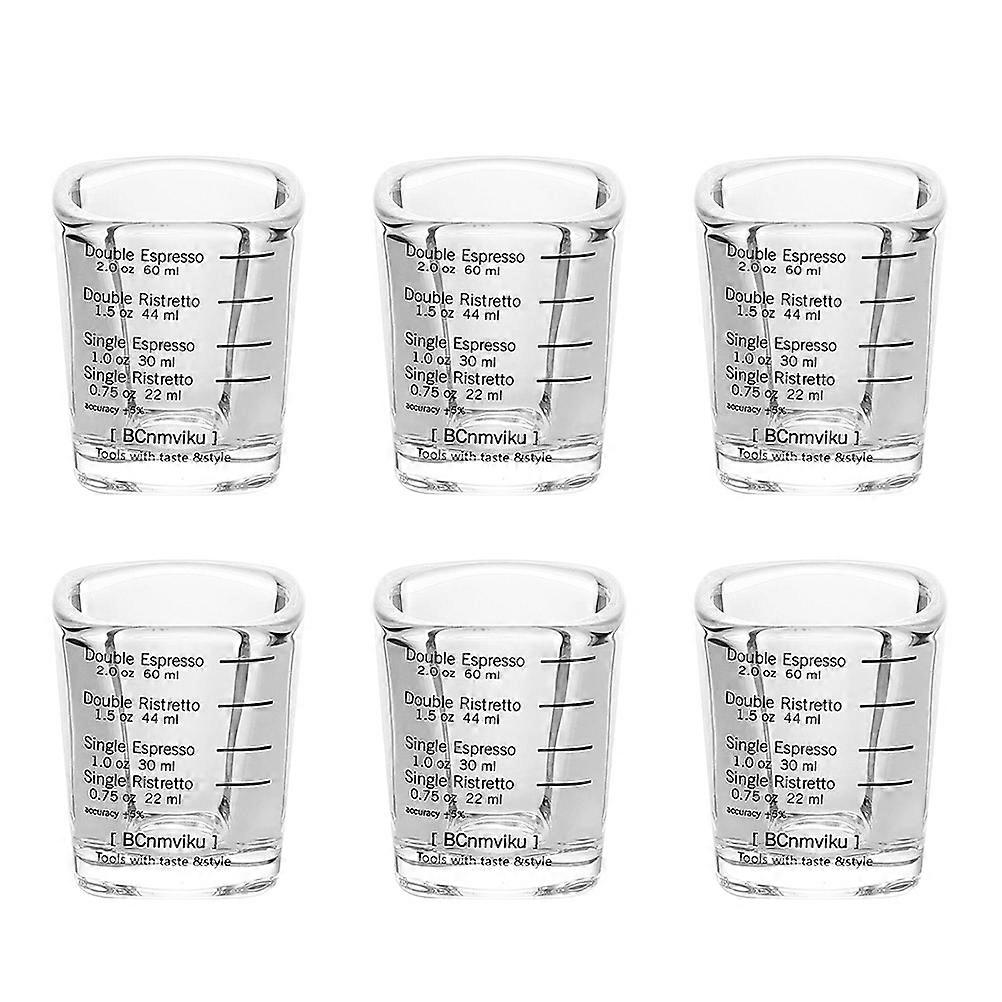 Coffee Measuring Cups 6Pcs Espresso Storage Cups Perfect For Families Looking To Serve Beverages In Stylish Scale Design