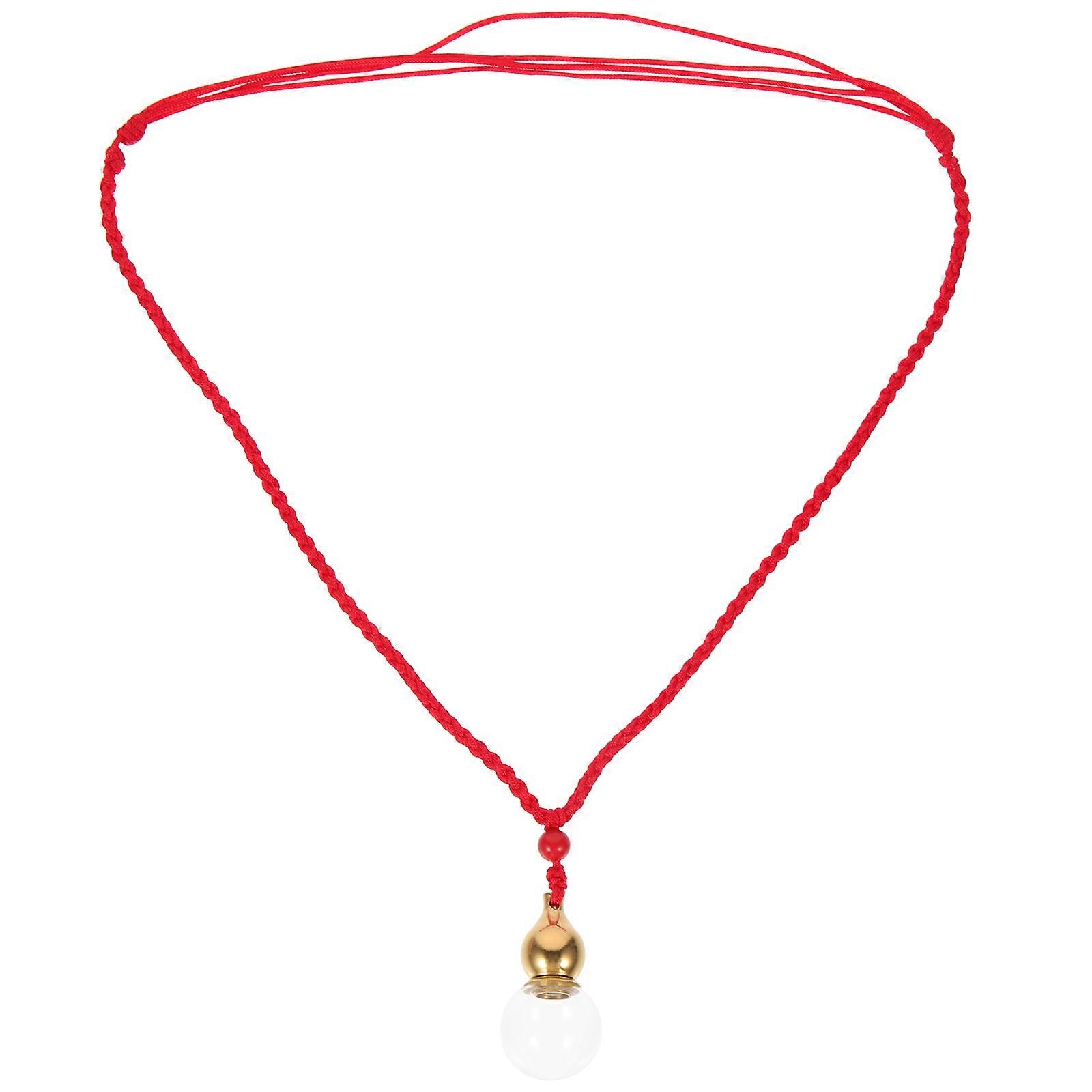 Vintage Style Openable Gourd Pendant Necklace With Rope Chain And Charm For Unique Look And Small Item Storage