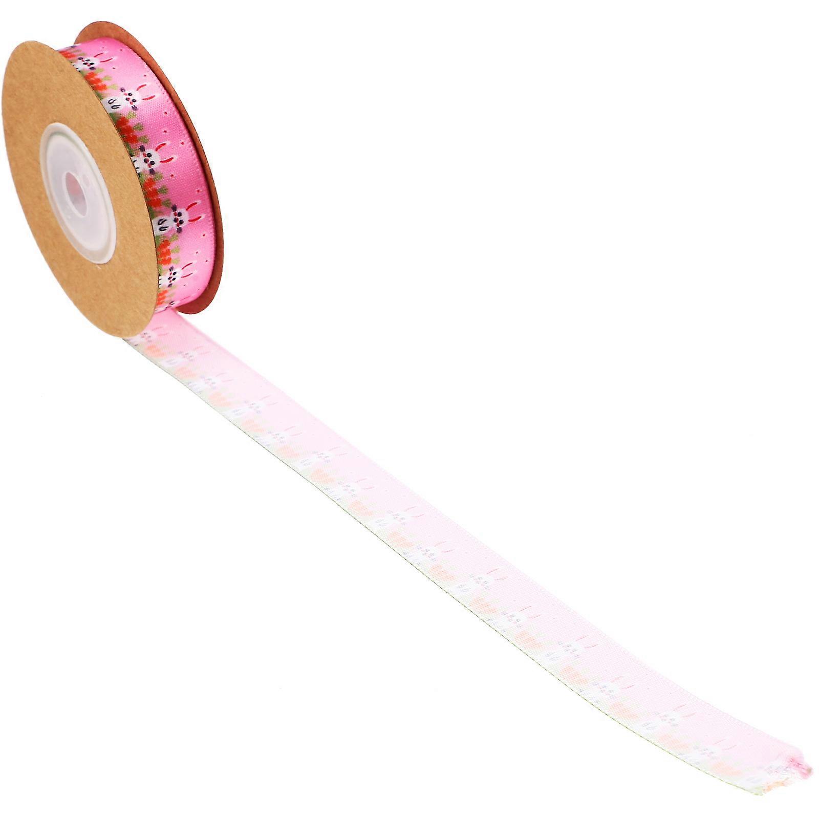Easter-Themed Decorative Ribbon Rabbit Pattern Gift Wrapping For Easter Celebration 914cm x 1.5cm Polyester 1 Roll