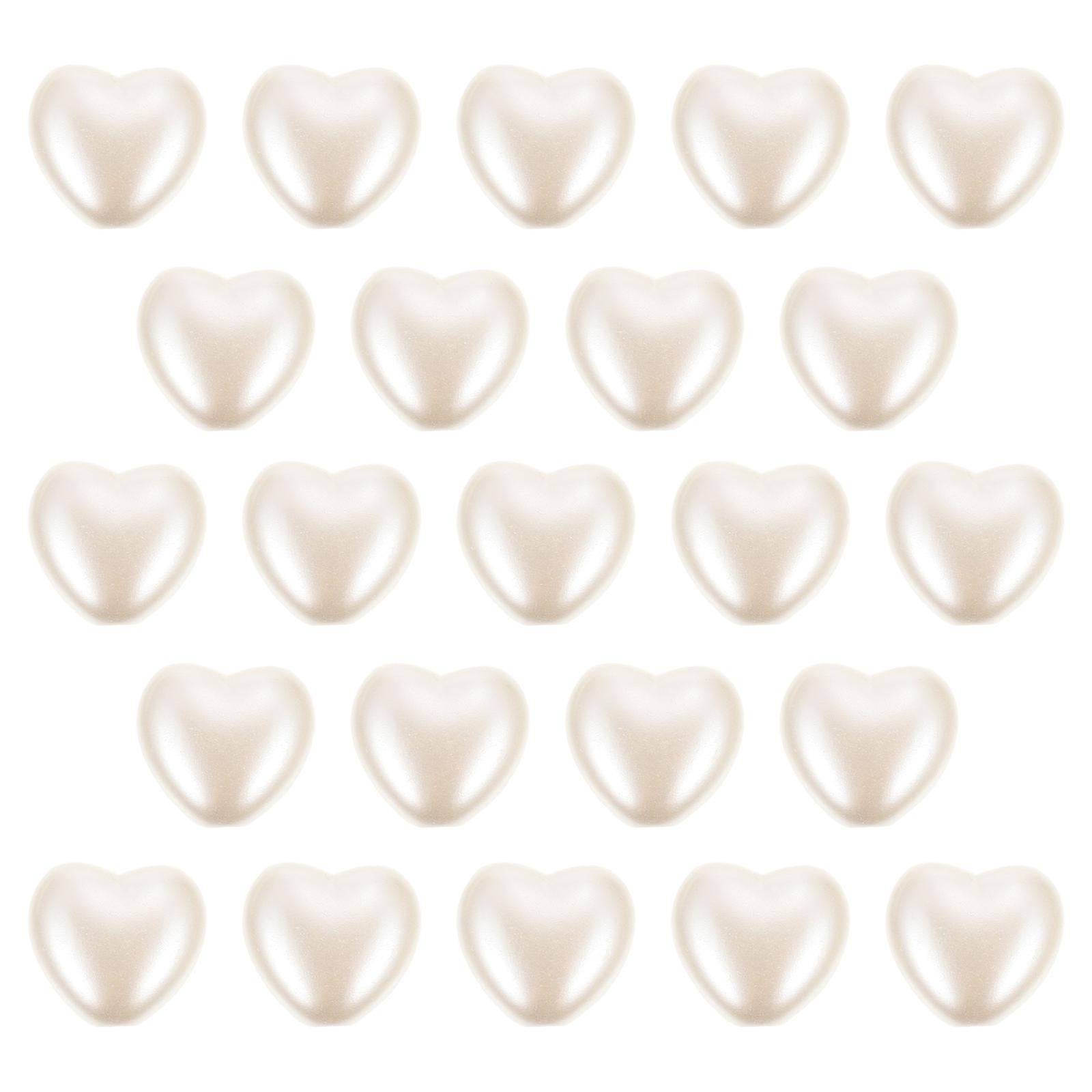 DIY Heart Charm Jewelry Making 300Pcs For Craft Enthusiasts In White ABS Ideal For Various Creative Activities