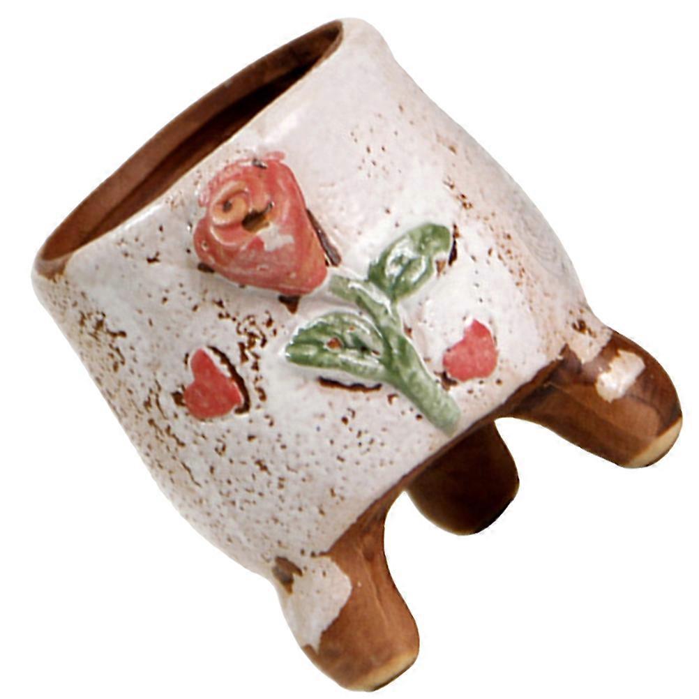 Tripod Ceramic Planter Flower Pot Holder for Indoor Decorative Use