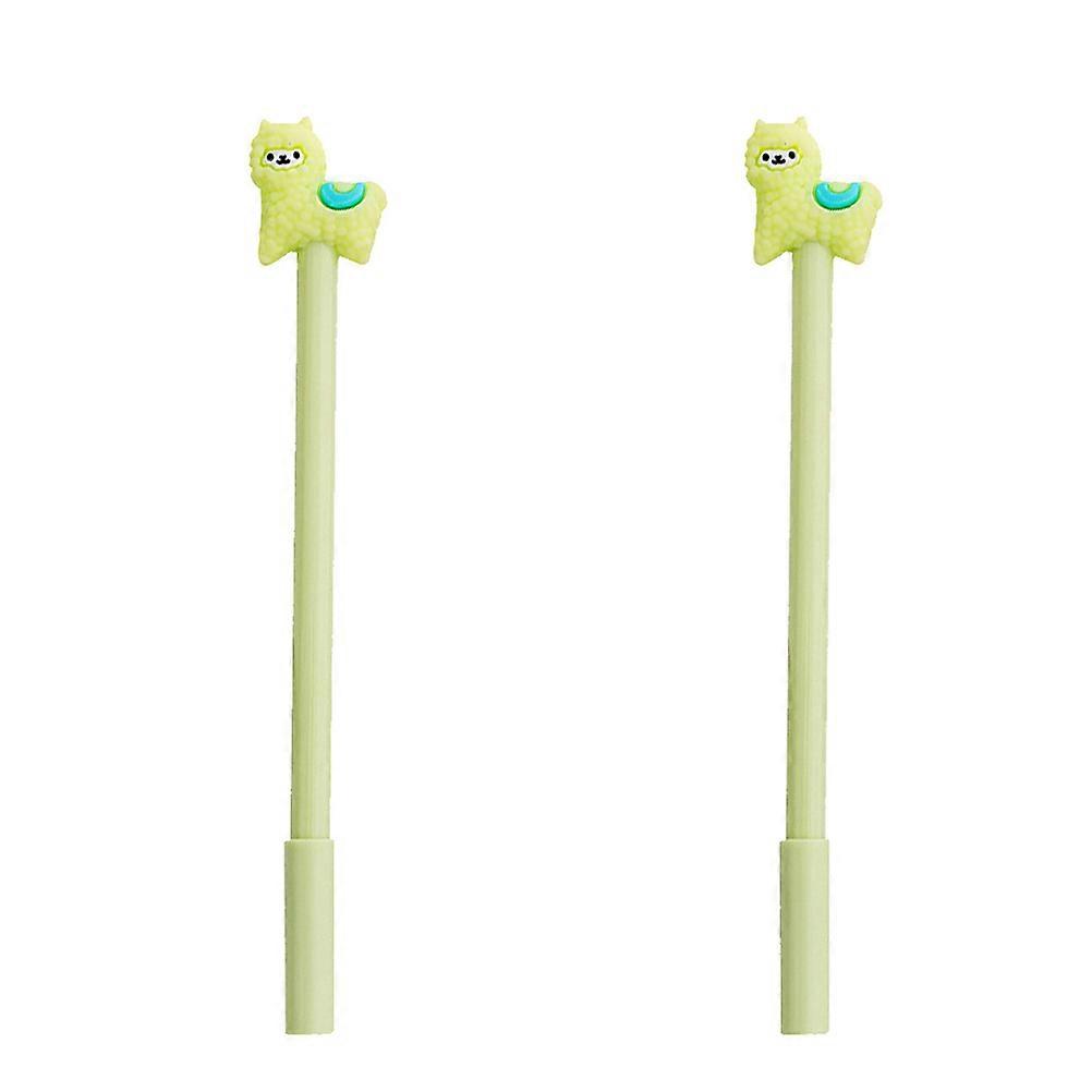 Green Cartoon Pens 12Pack Tools Perfect For Classroom Use Adorable Alpaca Style