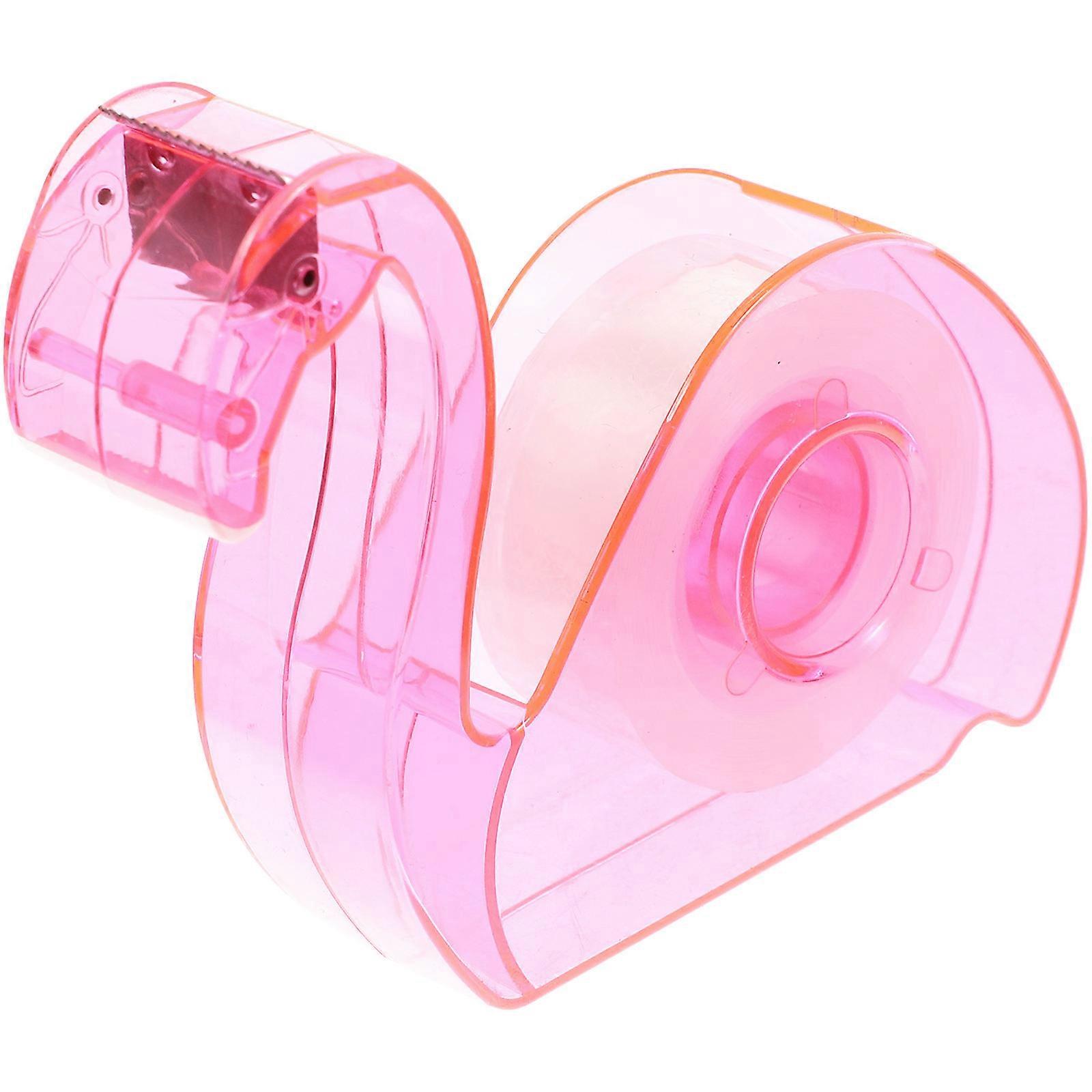 Adorable Tape Dispenser 1 Set For Office Accessory In Pink Portable With Cutting Tape Function