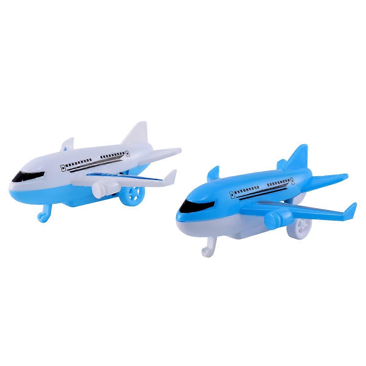 12pcs Kids Airplane Toy Set Plastic Pull Back Powered Aircraft for Playing and Decorating Assorted