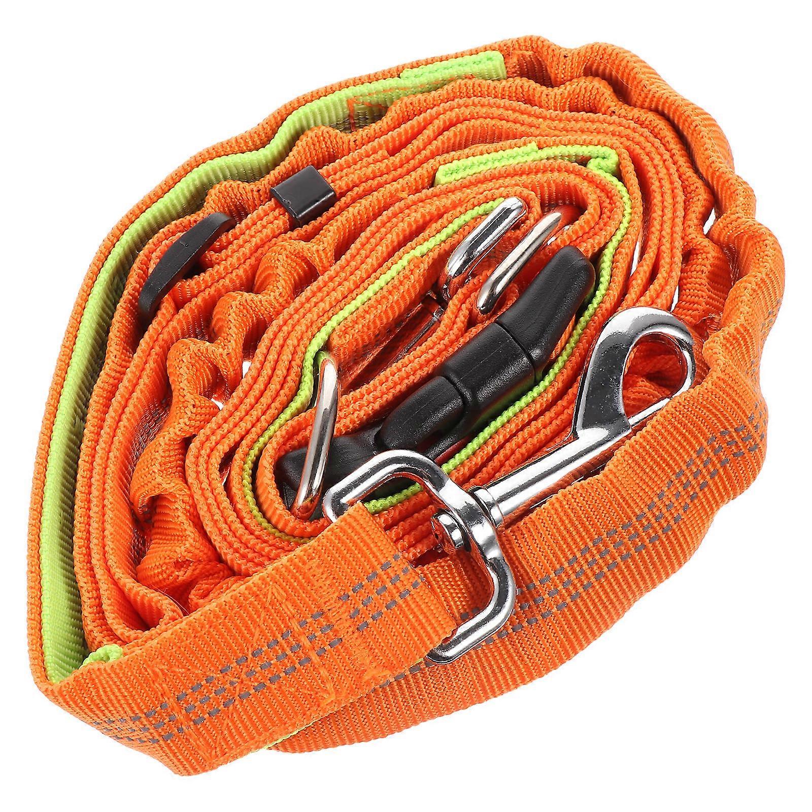 Reflective Elastic Dog Harness Leash for Safe Night Walking – Comfortable, Pet Safety Belt with Nylon Hauling Cable