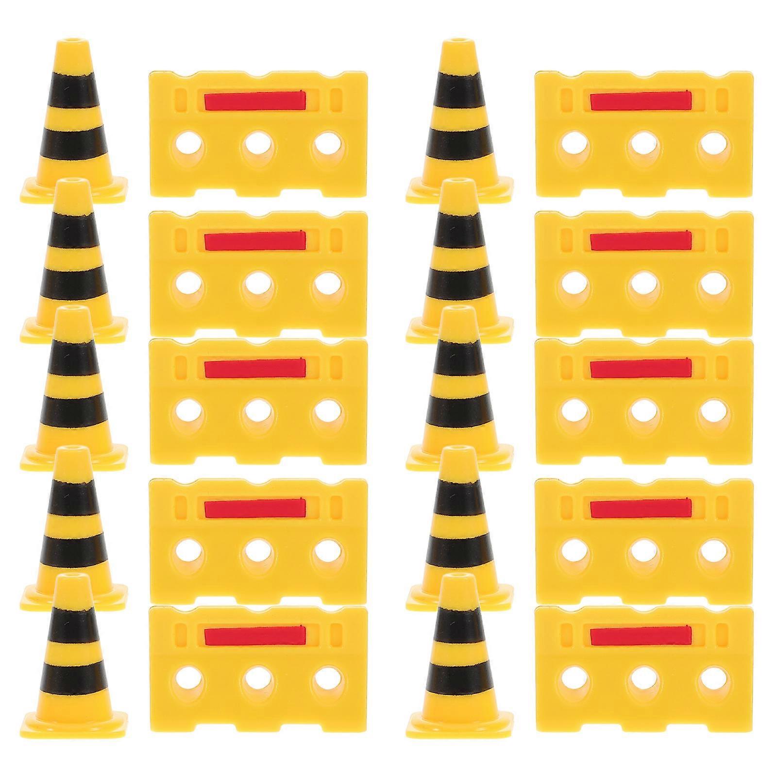 Kids Traffic Play Signs Set Of Mini Traffic Cones Simulation Props Indoor Play Assorted Color 1 Set