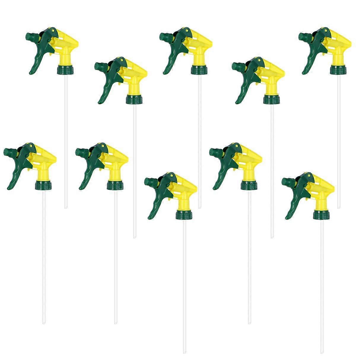 DOITOOL 10 Pcs Universal Spray Bottle Trigger Replacement Plastic Spray Nozzles Thicken Sprayer Replacement Trigger Spray Tops Spray Heads (Random Col