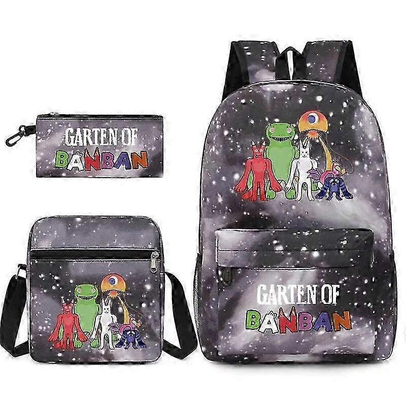 Set da tre pezzi Garten of Banban Game Zaino bidimensionale periferico Studente Zaino a tracolla Borsa a tracolla Astuccio