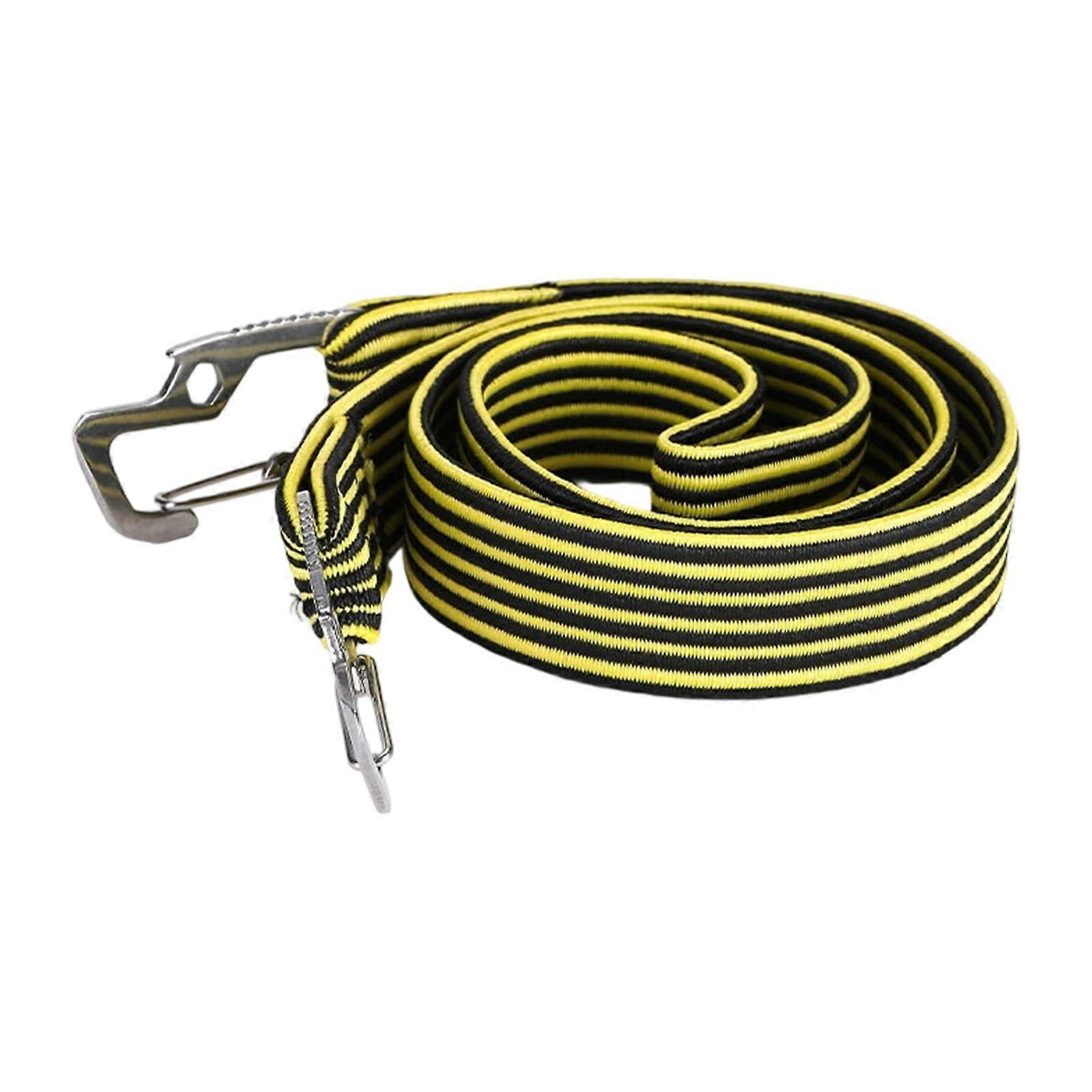 Elastic cargo straps with hooks, nonslip, flat, stretchable, for bicycles, luggage racks, lashing ropes for bicycles, tricycles, luggage racks, 2 m.