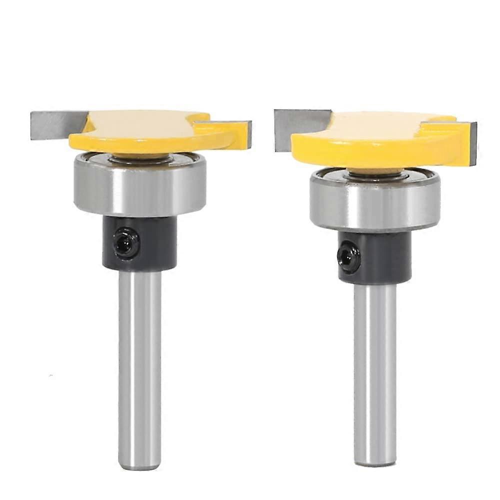 6mm Shank T Cutter Slotting Knife Bit for Woodworking - 1/4 Inch Shank Grooving Tool, 2PCS Wood Carving Chisel Set