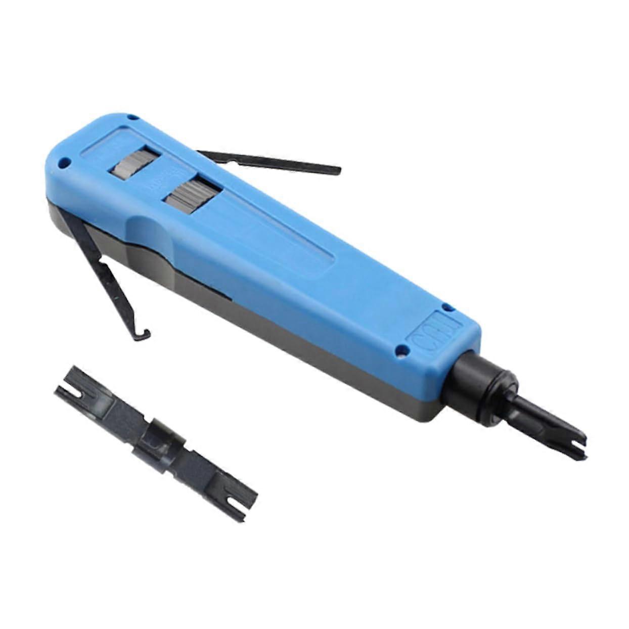 Punch Down Tool with Blades, Precise Punching Tool for Cables, NonSlip Handle, Easy to Use for Professional Electrical Installation Applications.