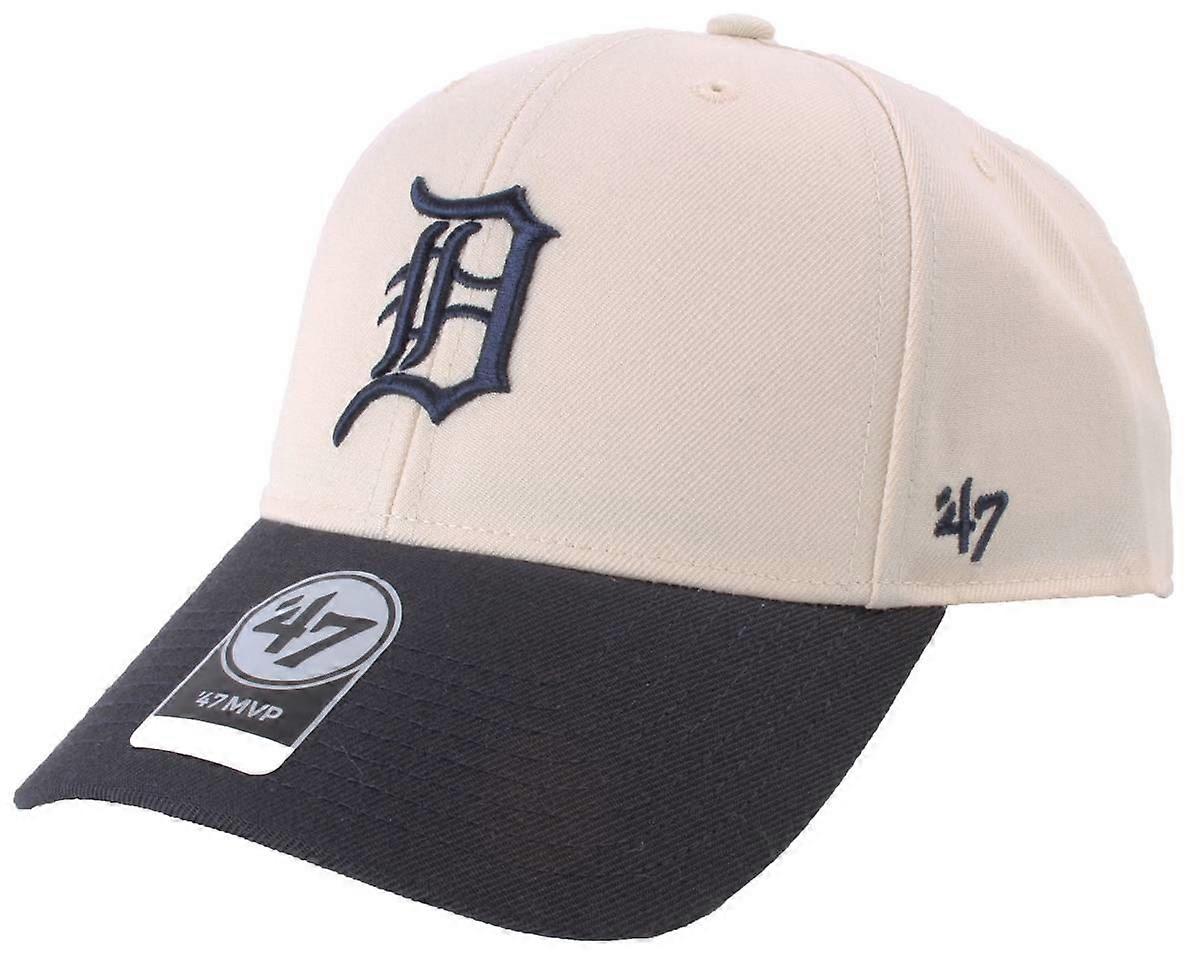47 Brand MLB Detroit Tigers Two Tone MVP Cap - Natural Cream/Navy