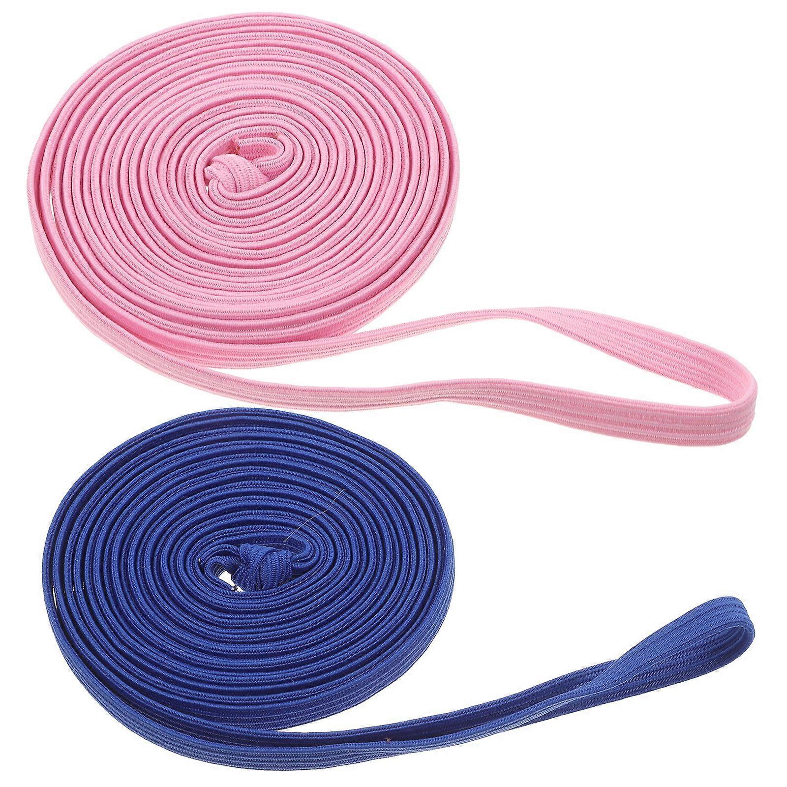 2pcs 3m High Elasticity Skipping Ropes Latex Elastic Cord Equipments for School Home (Random Color)