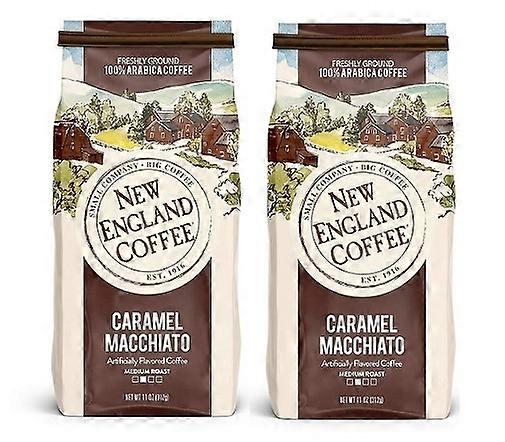 New England Coffee Caramel Macchiato Ground Coffee 2 Pack