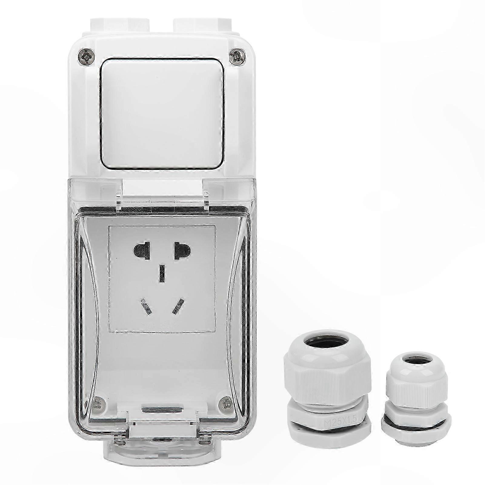 Weatherproof Outdoor Socket 3 Holes 250V ABS Switch Case Electrical Outlet Cover
