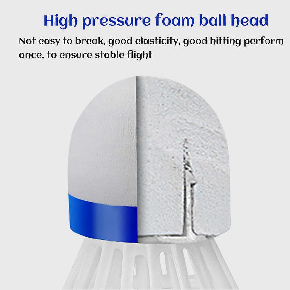 12Pcs Nylon Shuttlecocks Badminton Balls White Yellow Durable