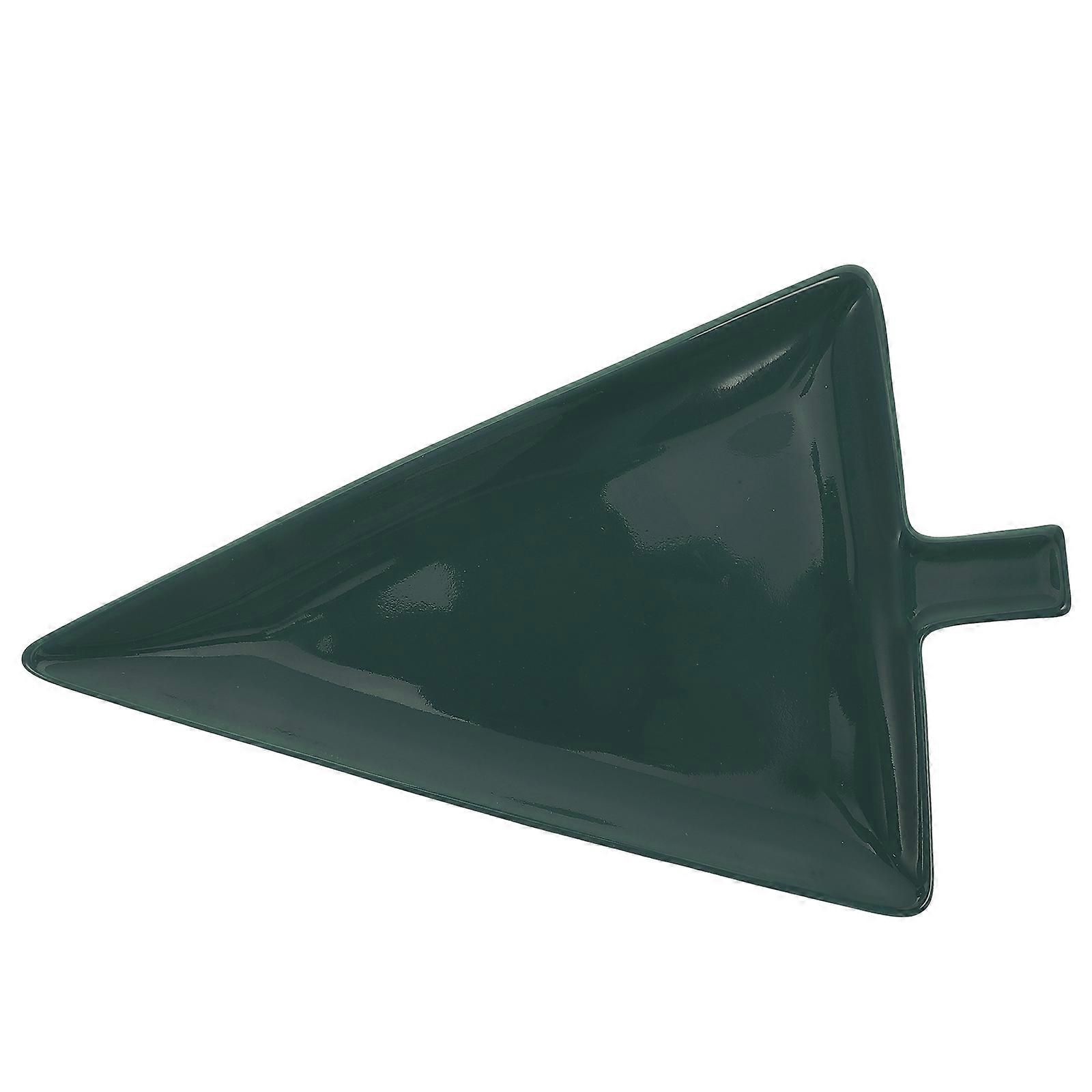 Holiday Use Ceramic Candy Dish Shaped Like A Christmas Tree for Displaying Snacks and Treats in Dark Green with Stable Design of 1Set