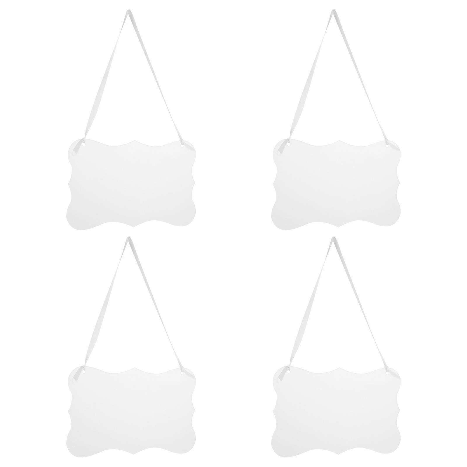 Signe de table de réception de mariage Pendentif rectangulaire en acrylique transparent pour la cérémonie de mariage 4Pcs
