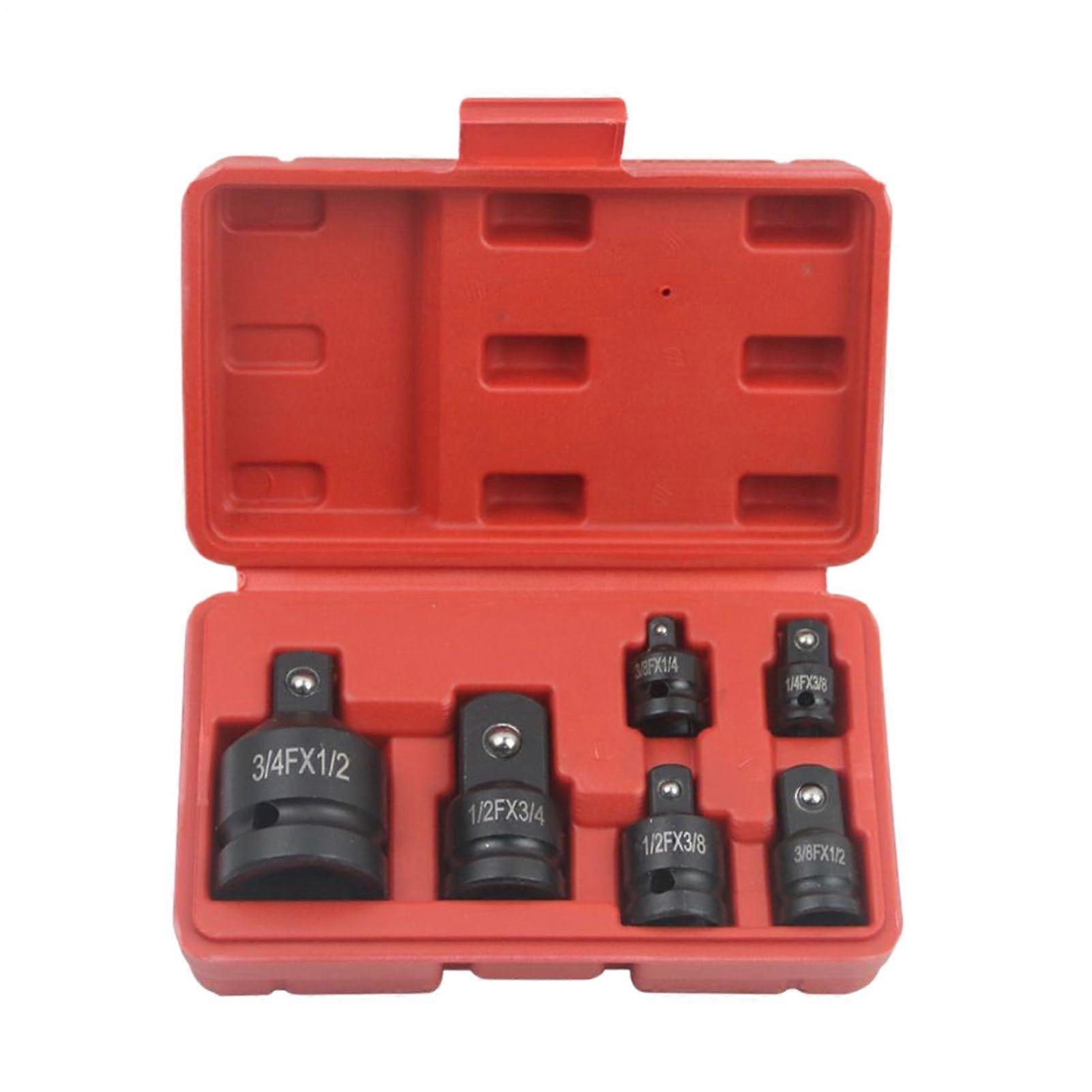 Plug Adapter Set, 6Piece Tool Extension Reducer Kit for Hand Tools, Universal Conversion Accessories for Garage
