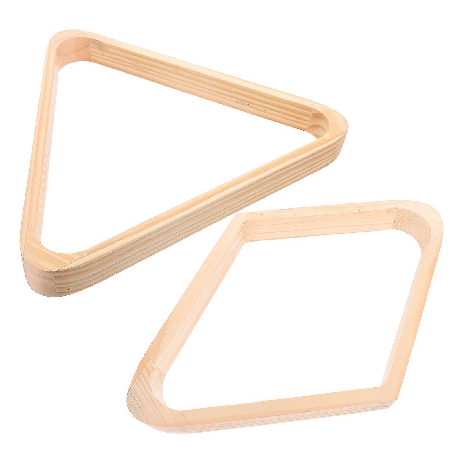 Pool Ball Rack Solid Wood for Professional Use 2Pcs Billiard Triangle Set