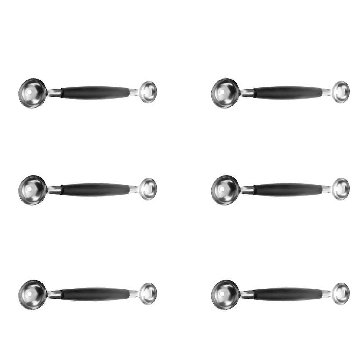 6X Double Ended Headed Fruit Icecream Ball Spoon Melon Baller Parisienne Scoop 30mm