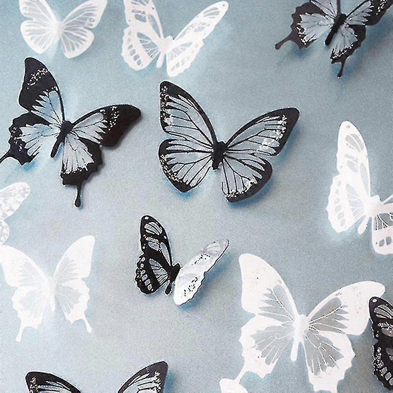 Home Decor Decals 3d Effect Crystal Butterflies Wall Sticker