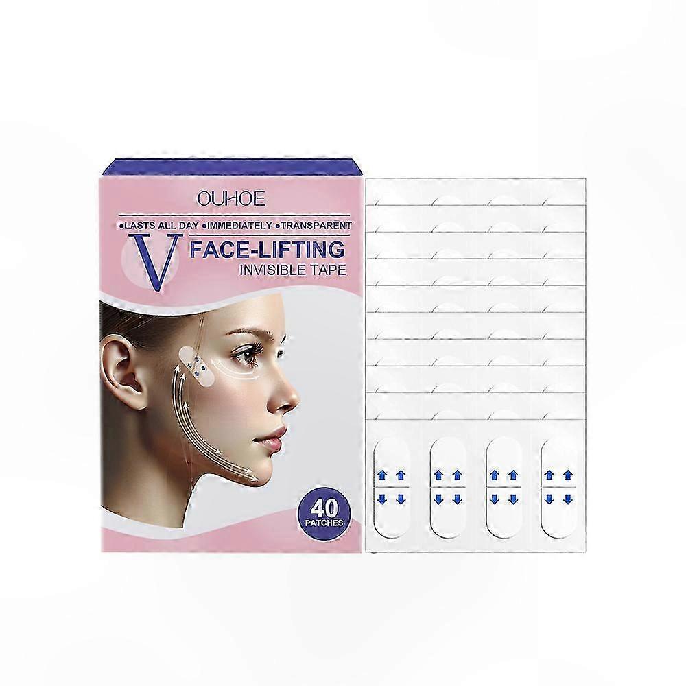 Facial Lifting Tape with Invisible Adhesive Bands for Neck and V-Shape Support, 1/2/3 Pieces Pack