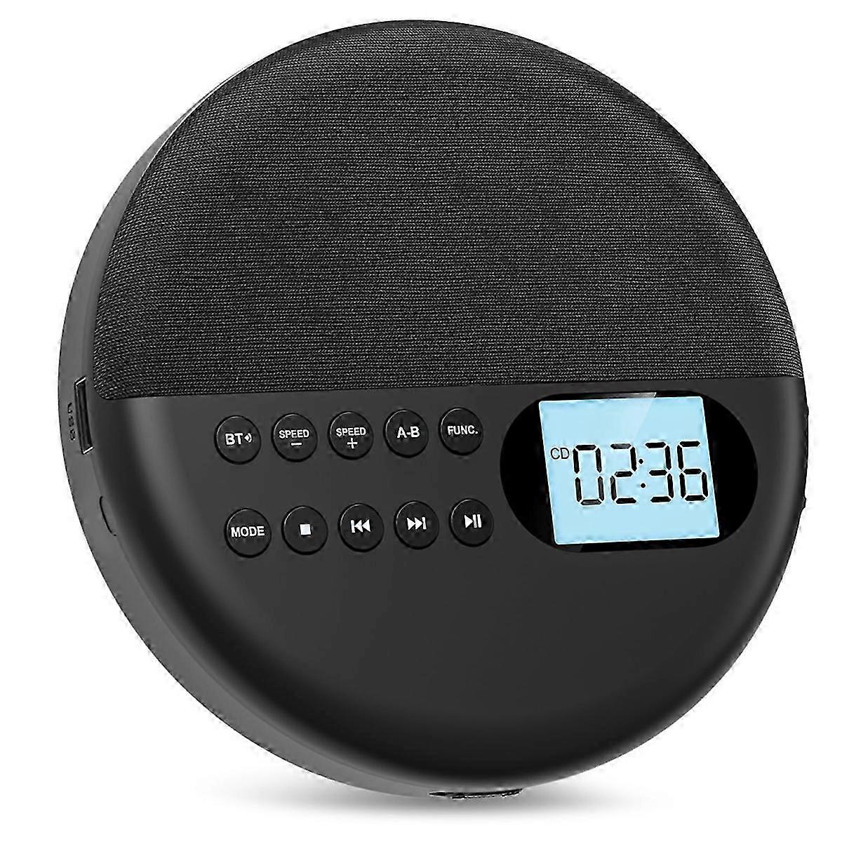 CD Player, Bluetooth CD Player with Speakers Rechargeable CD Player