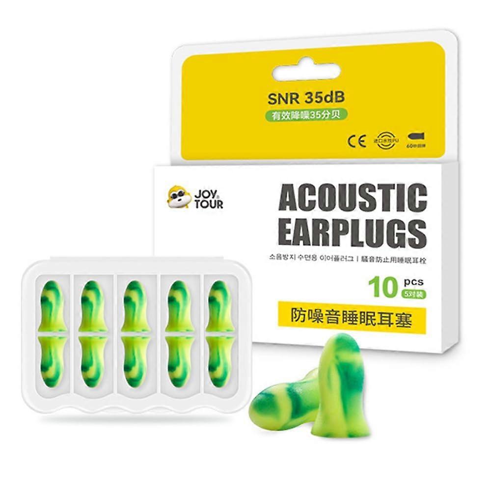 Ear Plugs for Sleeping 5 Pairs, 35dB Noise Reduction Soft Foam Sponge Earplugs With Case