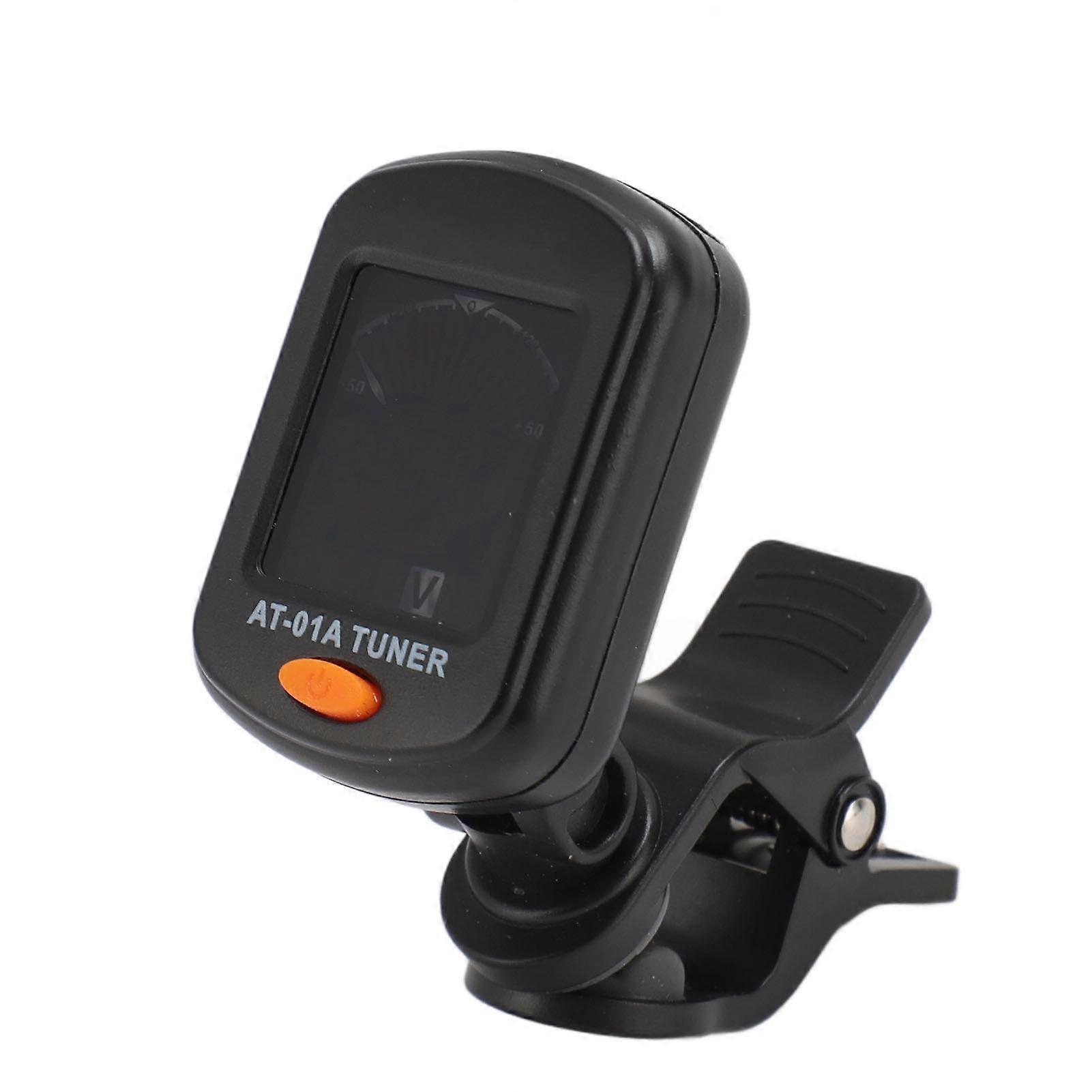 Clip On Digital Guitar Tuner Black Accurate Backlight for Bass