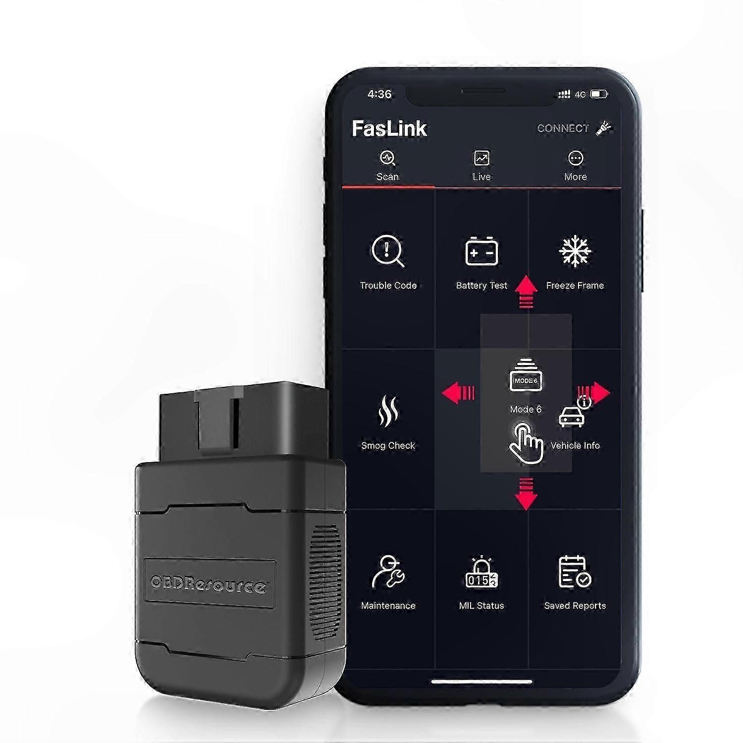 Bluetooth Car Diagnostic Tool for iOS, ELM327 OBDII Fault Code Reader Adapter