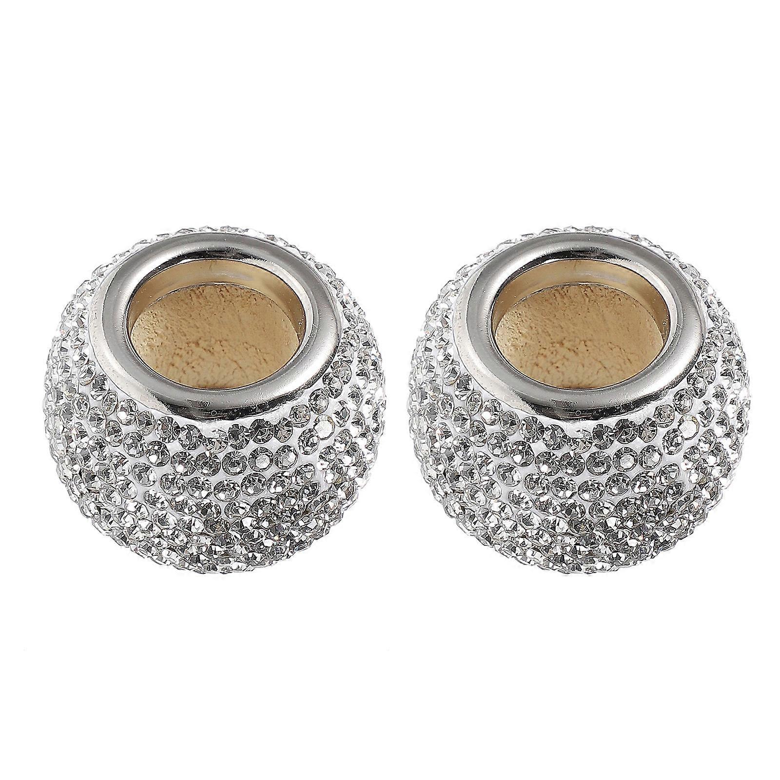 It sounds like you're referring to a product listing or description for **car headrest rings** decorated with rhinestones. Here's a refined and