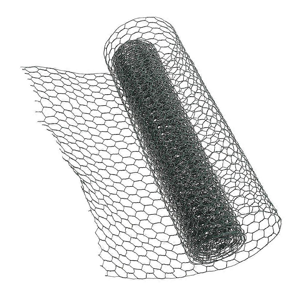 Galvanized Wire Fence Netting for Decoration Green Color Durable Sturdy Hexagonal Mesh 1 Roll
