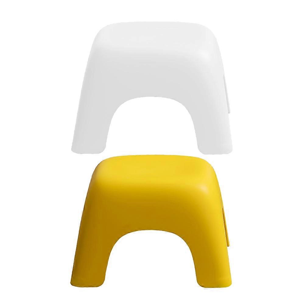 Non-Slip Low Stool Kid Potty Stool Kitchen Use Bathroom Decor Lightweight Portable 2Set White