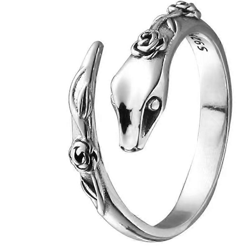 Snake Ring, Damesmode Rose Wijsvinger Verstelbare Open Ring Trendy