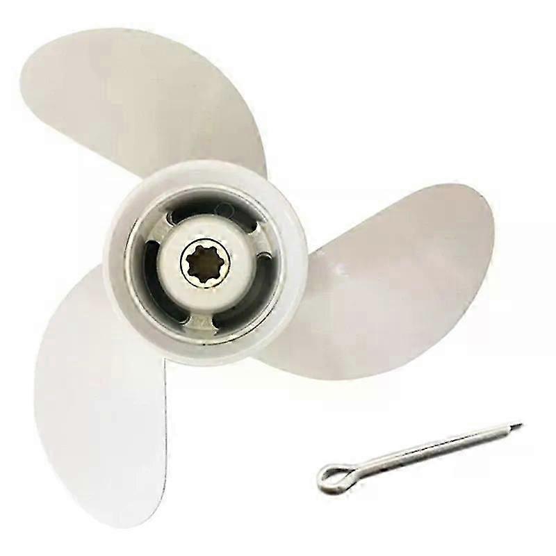 White Propeller Fit For Yamaha 6Hp 8 1/2 X7 1/2 Boat Motor Screw Marine Engine Part 7 Spline 6G1-45943-00-El