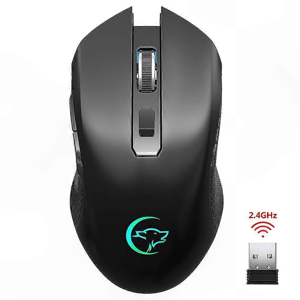 Rechargeable Wireless Mouse with Mute Function and Ergonomic Design for Comfortable Use
