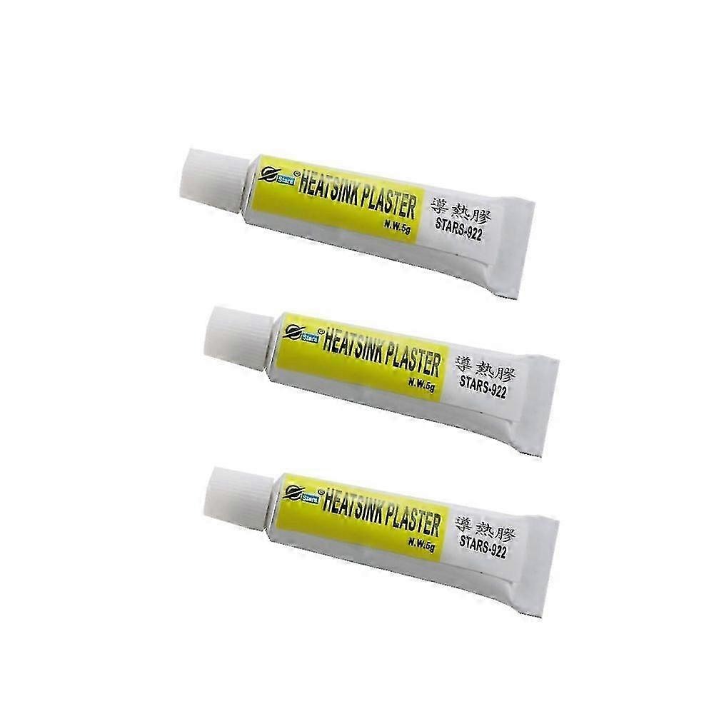 3x 5g Thermal Conductive Heatsink Glue Viscous Adhesive Glue Compound Glue Heatsink Plas For Circuit Board Chip Vga Ram Led Ic Tslm