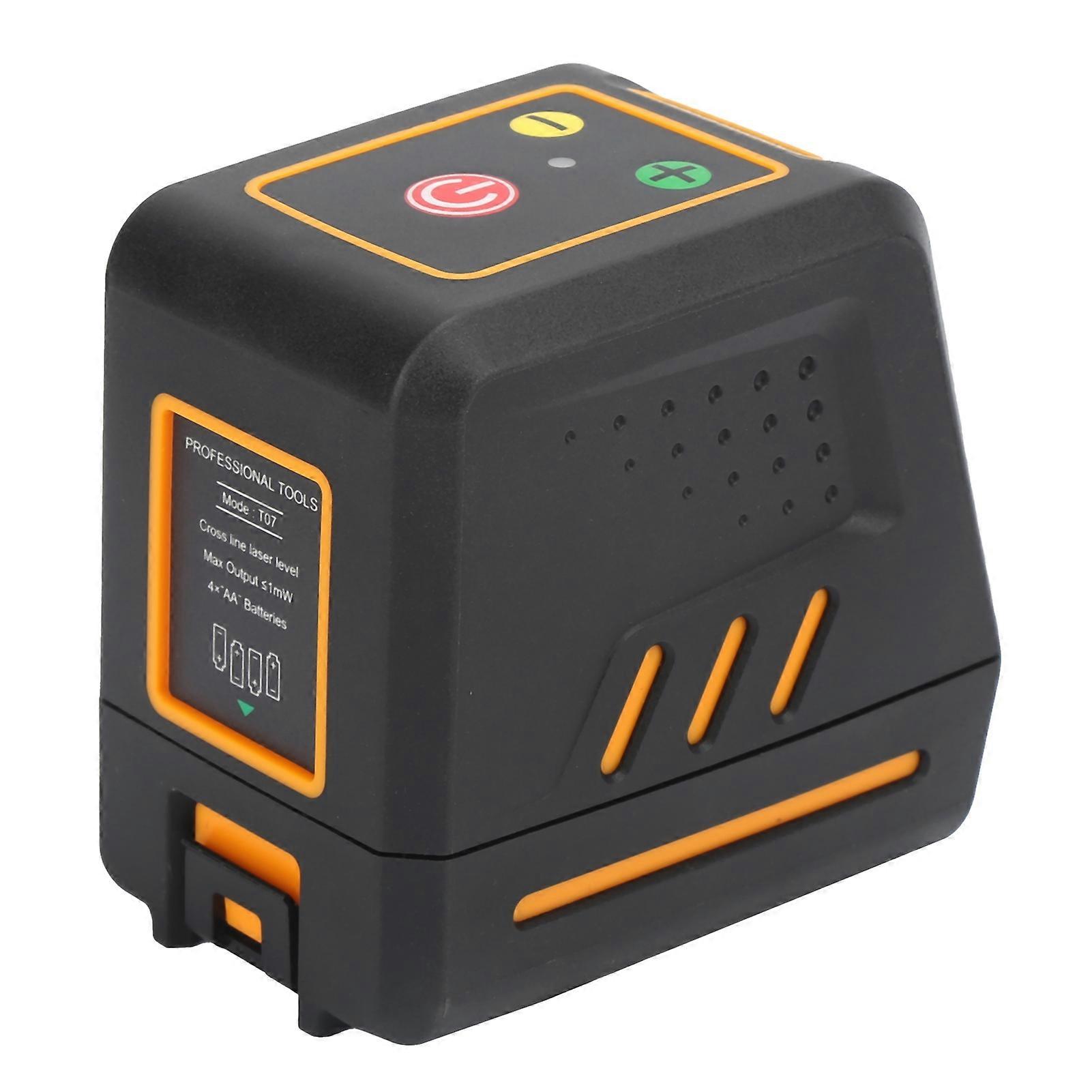 T07 Red Beam Mini Leveling Tool 2-Line IP54 Portable 15m Range