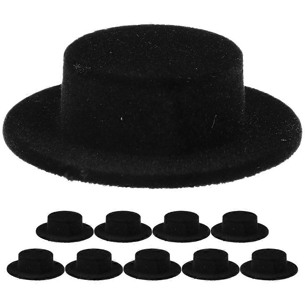 10pcs Tops Hut Puppe Ornament Puppe Hut Dekor Schneemann Puppe Stoff Hut Dekor