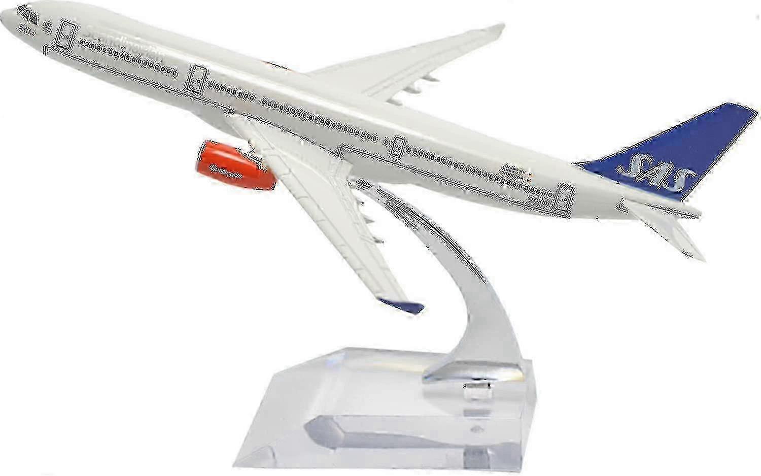 2025 Scandinavian Airlines SAS A330 Airplane Metal Model Toy with 16cm Length and 400:1 Scale