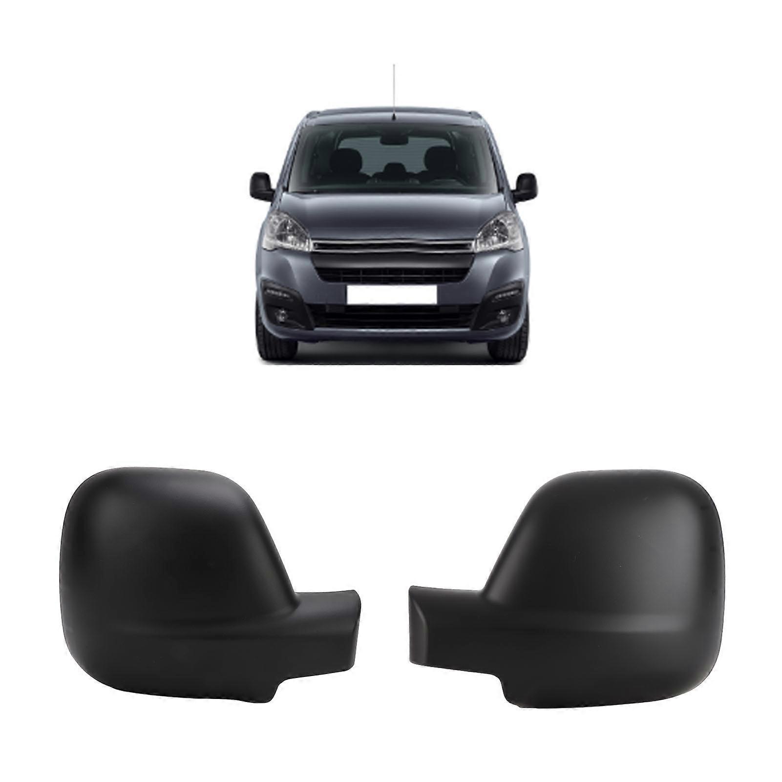 Apply Rearview Mirror Cover Cap Black Stylish Scratch Resistant Wing Mirror Cap for Citroen Berlingo B9 2012 to 2018