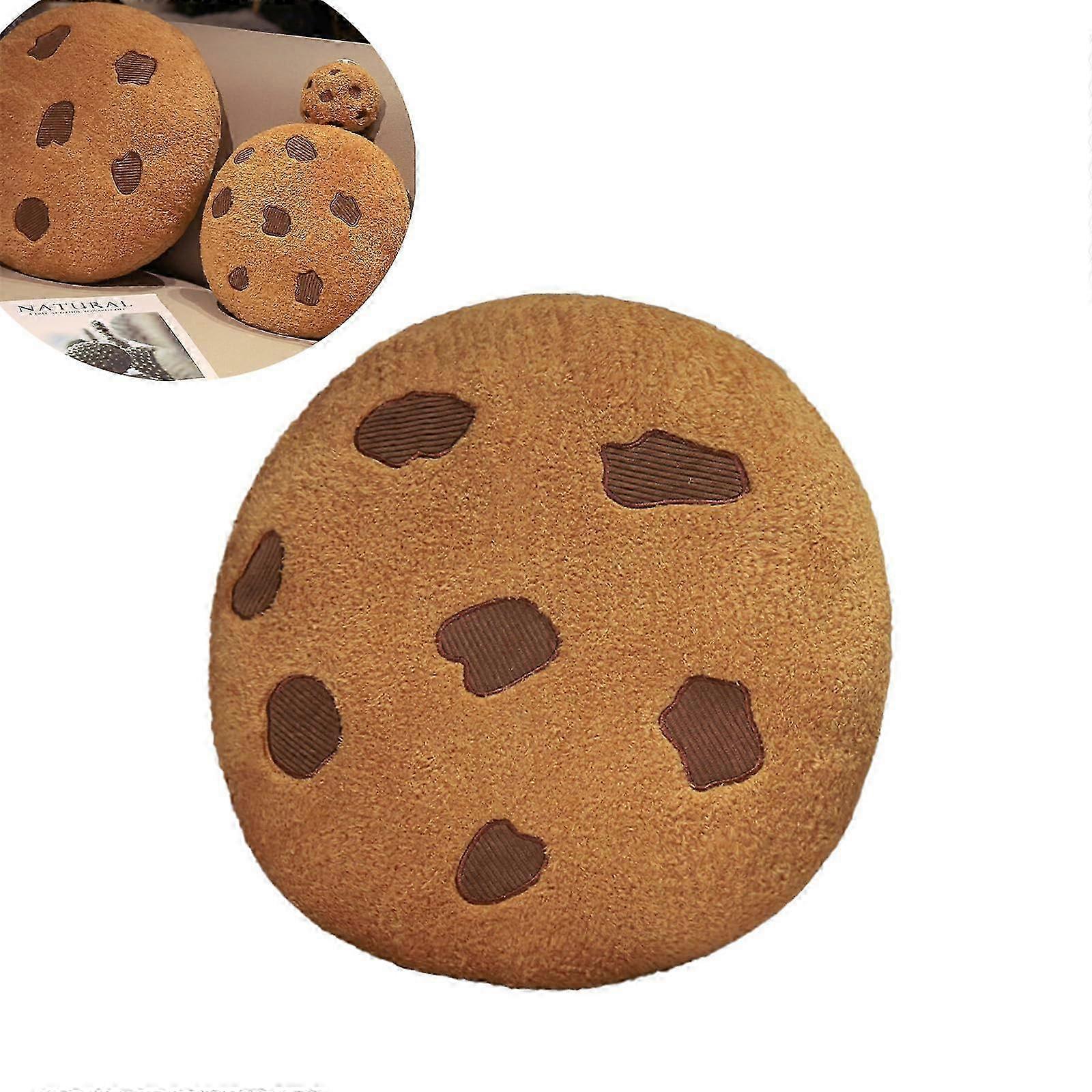 1 Cookie Pillow 3D Simulation Fun Round for Home Use on Bedroom Sofas and Chairs c17in 2025