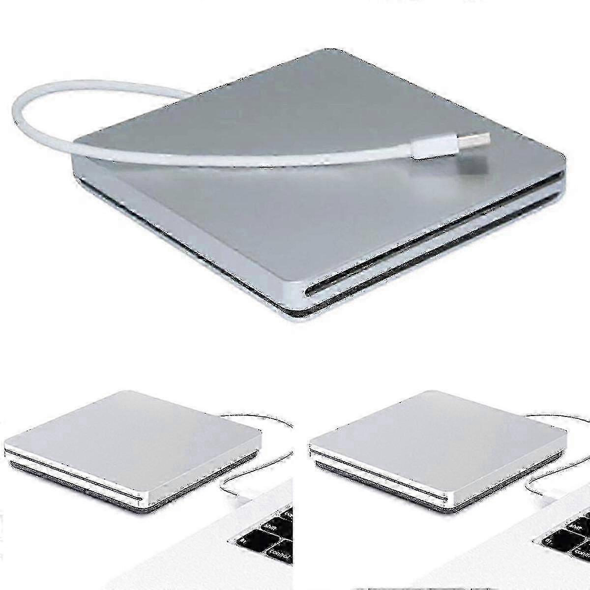 USB External CD/DVD Drive Burner for Mac & PC - Slot Loading Optical Drive