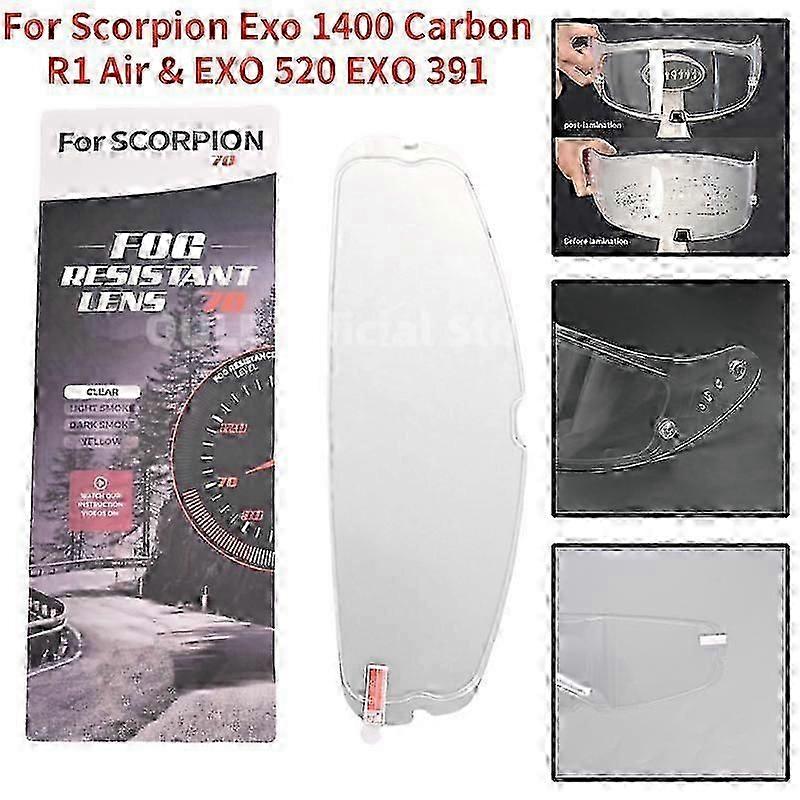适用于 Scorpion Exo 1400 Carbon、R1 Exo 520 391 摩托车头盔镜片遮阳板电镀紫外线防护镜片面罩的头盔遮阳板