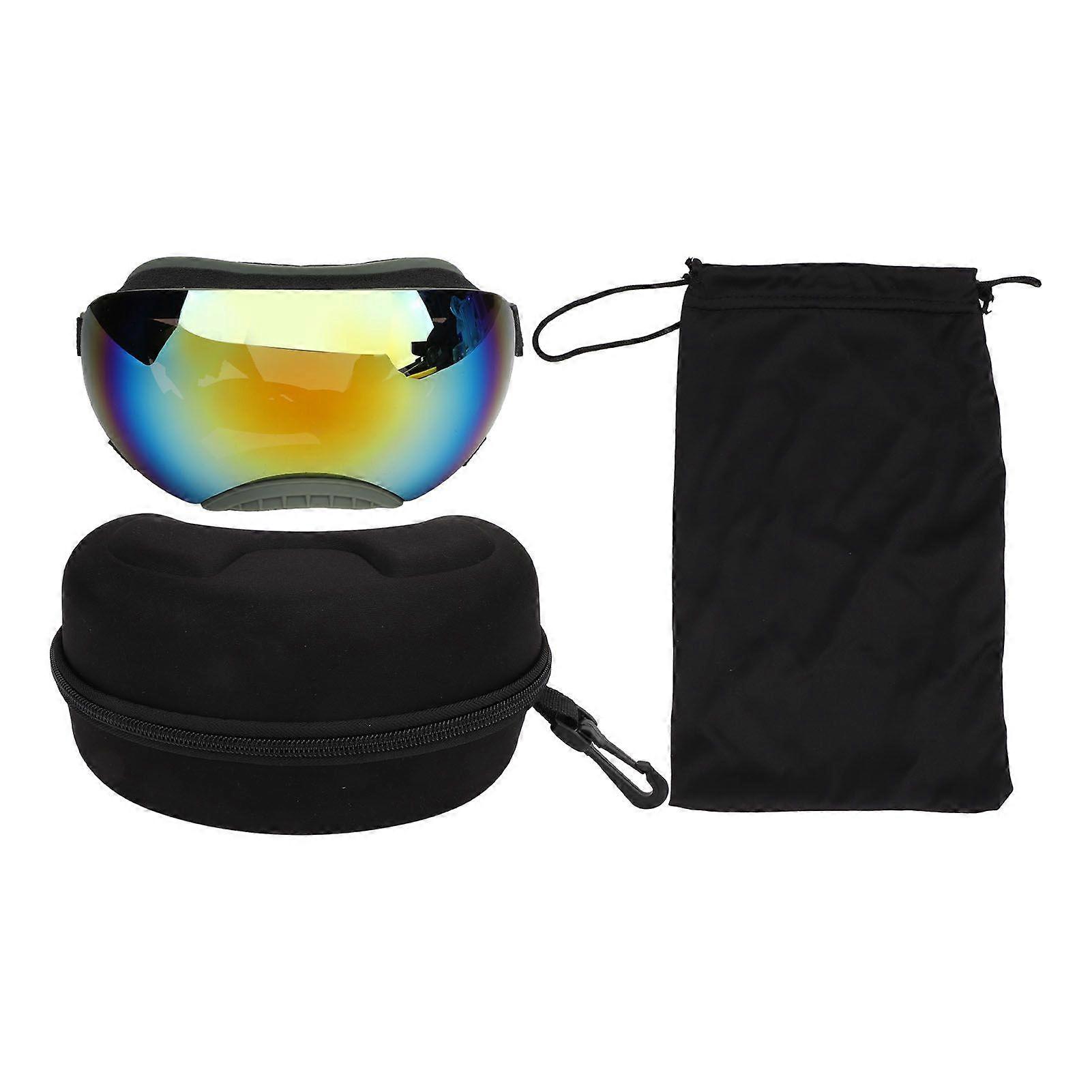 Dog Sunglasses Anti Fog UV Protection Comfortable Breathable Adjustable Dog Puppy Goggles Glasses for Pet Foliage Frame, Red Lens