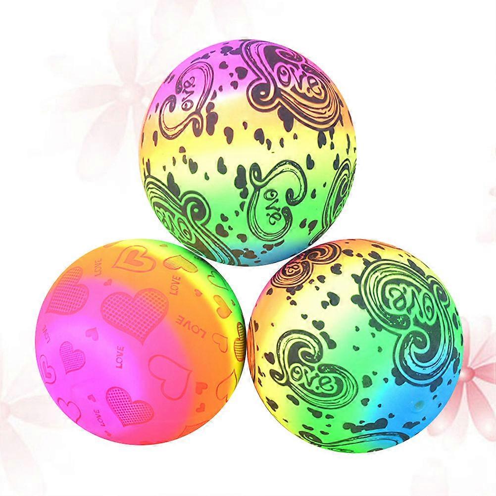 Beach Volleyball Rainbow Volleyball for Kids 3Pcs Inflatable Training Balls