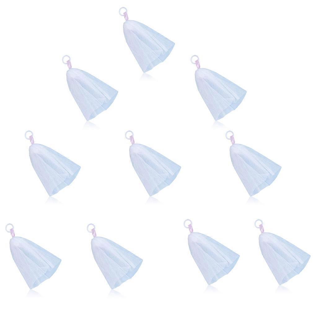 10Pcs Foaming Net Deep Cleaning Bath Mesh Bag Bubble Maker Random Color