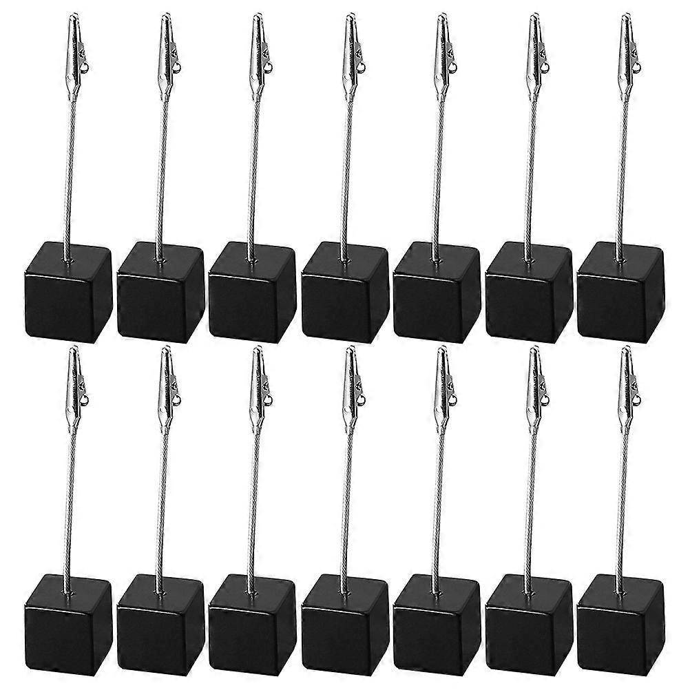 Black Wood Paper Clip Holder for Desk for Memo Clipping 100Pcs