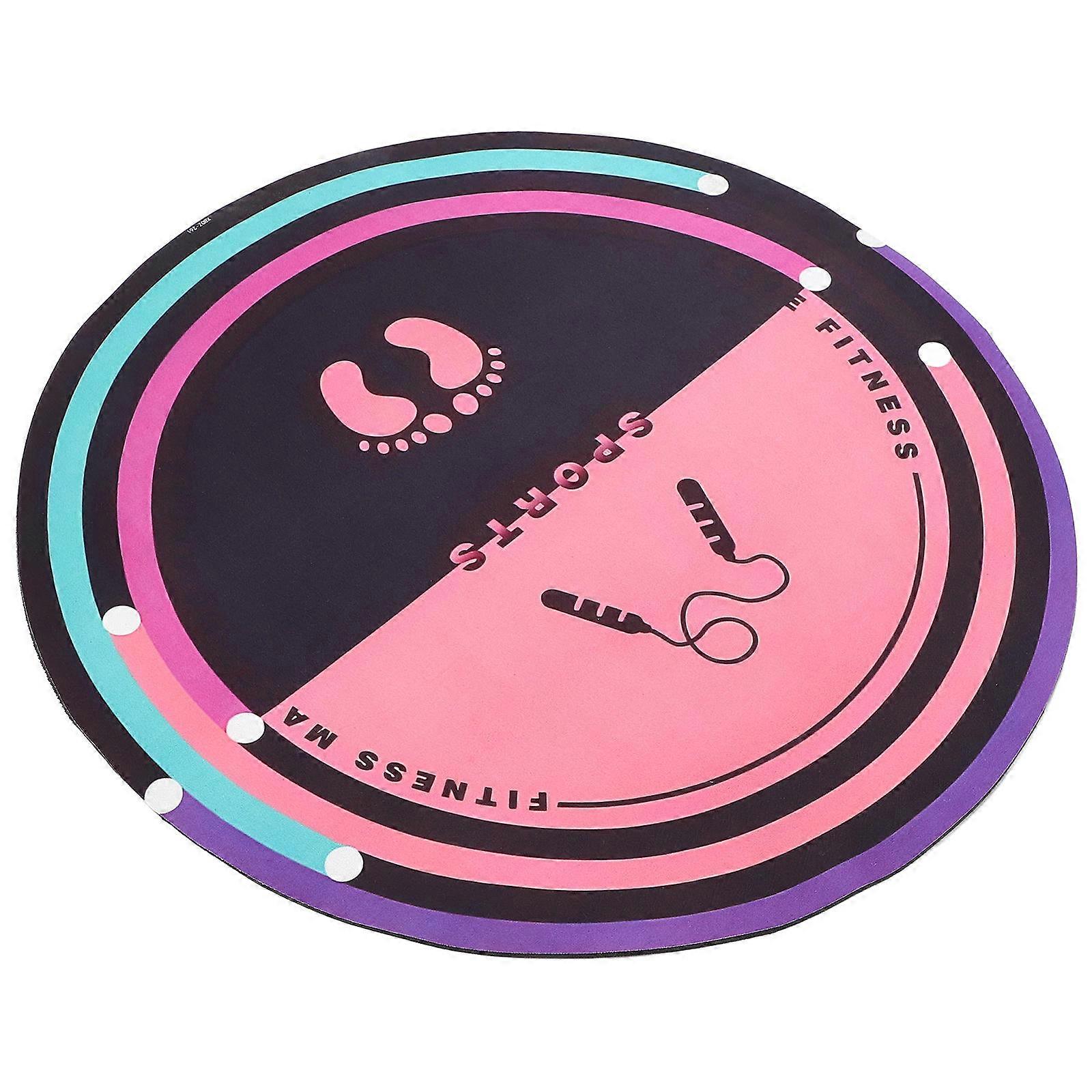 Jump Rope Mat Indoors Workout Pad Indoor Exercise Round Purple Soft Silicone Technology Fabric Noise Reduction 1Pcs
